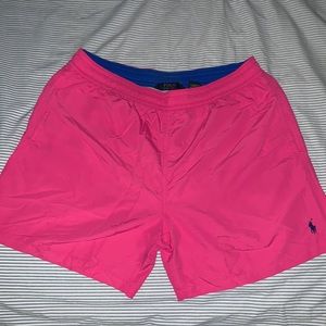 Men’s Pink Polo Ralph Lauren Swim Trunks, XL